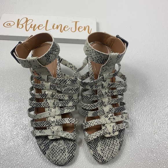 Vionic Sami Caged Block Heel Sandals Snake NWOT - Picture 3 of 8